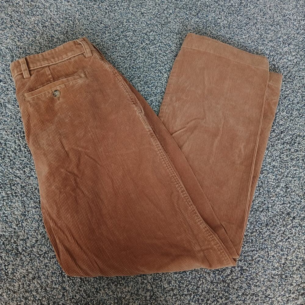 LL Bean Natural Fit Pima Cotton Corduroy Pants Vintage Y2K 30x30 Preppy Dad